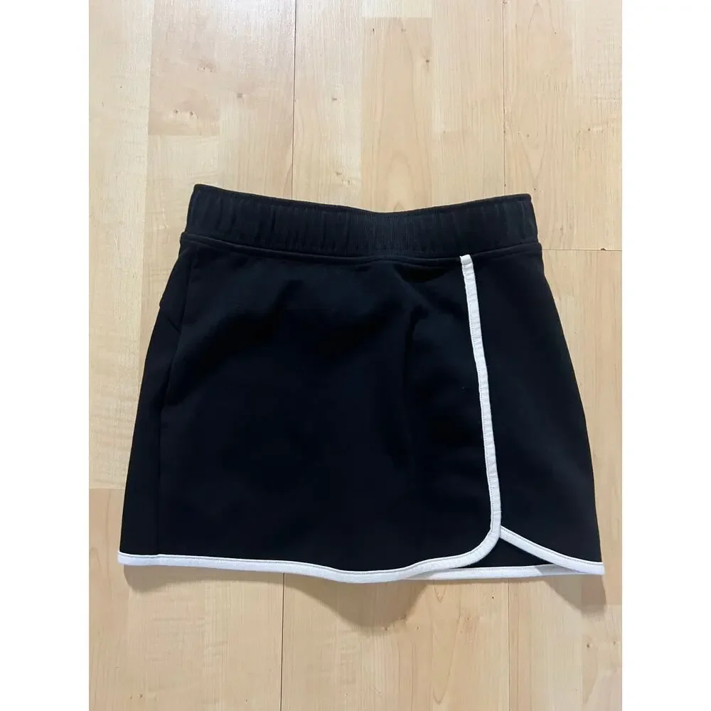 Old Navy Dynamic Fleece Skort Girls Large 10-12 Black Athletic Skirt Active